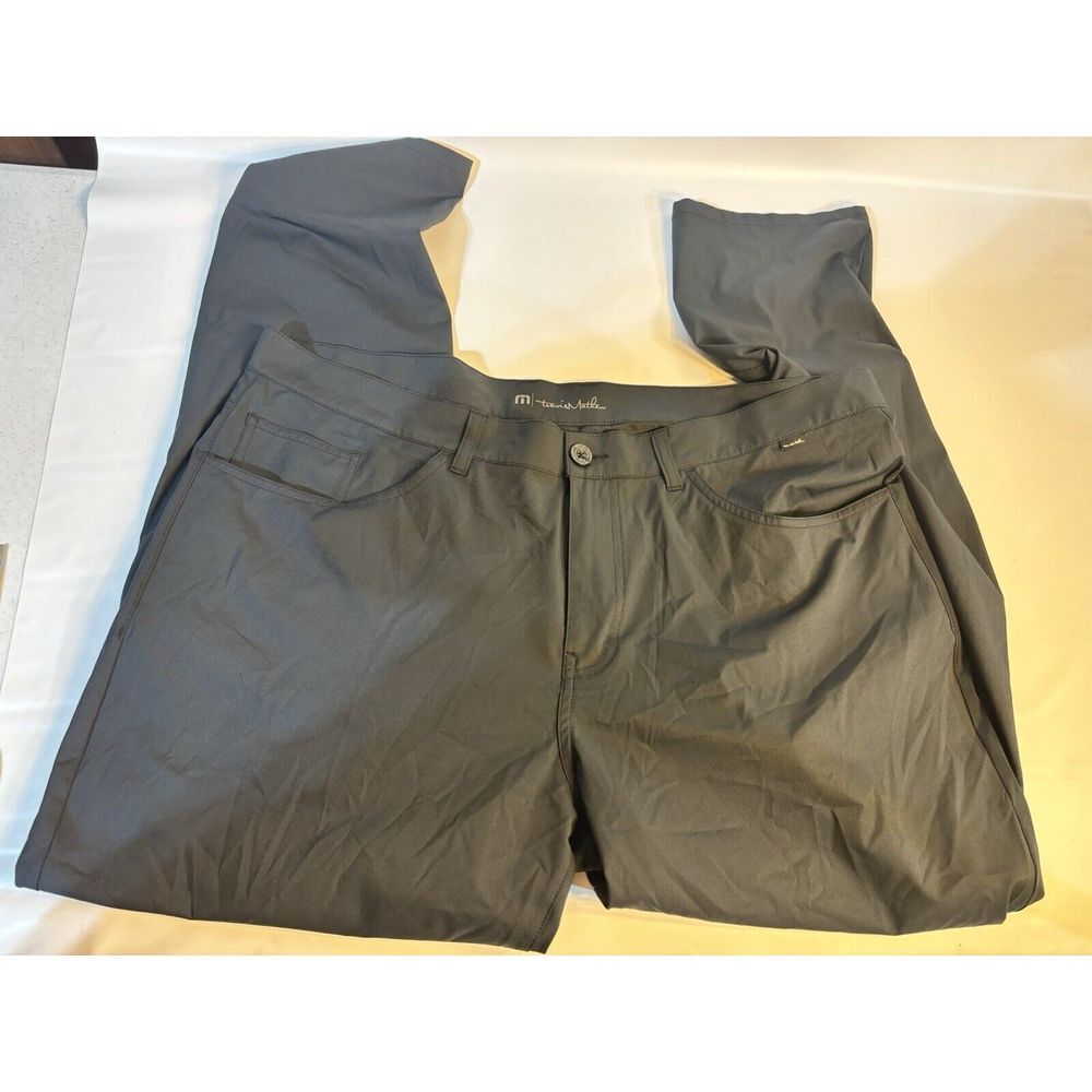 Travis Mathew Pants Mens 40 Chino Black Performance Lightweight Golf